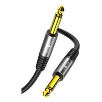 Cable PLUG TS 6.35mm Guitarra Golden Macho PVC Flexible 1m