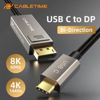 Cable (2m) Displayport 1.4 Premium Bi-direccional Usb-C Original 8K 4K
