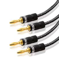 Original Cable Audio 1m Banana Dorado Macho Dual Reforzado (2u)