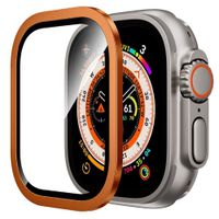 Protector de pantalla Aluminio Naranja y Mica de vidrio templado para Apple Watch Ultra Ultra 2 Ultr
