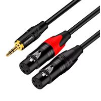 Cable 3.5mm Trs Pvc 2m 2-xlr Hembra Dj Laptop Pc Original
