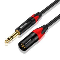 Cable TRS 635mm XLR Macho Flexible PVC 100cm DJ Consola