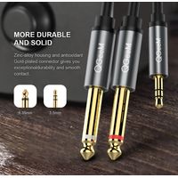 Cable Mini Jack 3.5mm TRS - 2 Ts 6.35mm Audio Amplificador Pc (1m)