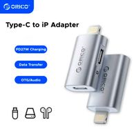 Mini Adaptador USB-C Doble OTG iPhone Carga Datos Lightning