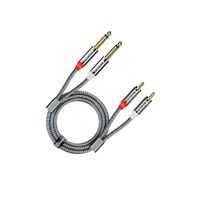 Cable Audio 2 RCA DUAL 6.35mm TS Mono (120cm) DJ Original