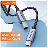 Cable Premium 2m USB-C Tipo-B Nylon Reforzado PC Mac DJ Audio