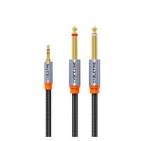 Cable 5m Audio Estereo TRS 3.5mm 6.35mm TS DUAL PREMIUM Pc Android