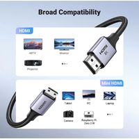 2m Tv Cable Video Mini Hdmi 2.1 - Hdmi 8K Video PREMIUM Nylon