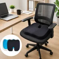 Cojín ortopédico gel espuma viscoelástica para asiento funda Velboa