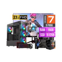COMBO GAMER RYZEN 7 5700G 16GB 512GB + MONITOR 23.8 120HZ