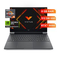 Laptop Gaming VICTUS 15-fb3032la, AMD Ryzen 5, 8 GB RAM, NVIDIA GeForce RTX 3050, 512 GB SSD, 15.6"" FHD, Windows 11 Home