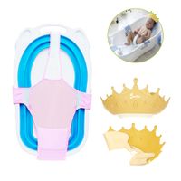 Pack Hamaca R con Gorro de Baño Coronita Amarillo Para Bebe Baby Froggie
