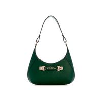 Bolso GUESS de Hombro Con Cremallera Superior Verde Oscuro