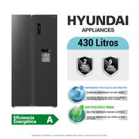 Refrigeradora Hyundai 430LT Side By Side HYRF450SXS Negro