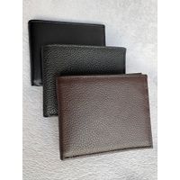BILLETERA DE HOMBRE - CUERO VACUNO - CHOCOLATE GRANULADO