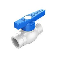 Válvula pesada esférica de PVC 3/4"" sin hilos Metusa