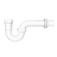 Trampa P de 1 1/2""- 1 1/4"" para lavadero y lavatorio (sin registro)