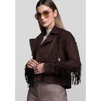 CASACA DE GAMUZA BIKER FLECOS