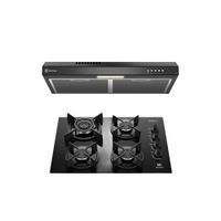 Combo Electrolux: Encimera a Gas 4 hornillas 60cm KE4GC + Campana 60cm Alto Poder de Succión e iluminación LED Negra DE6SB