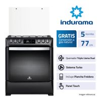 Cocina Indurama Niza Negra 5 Quemadores Con Panel Digital