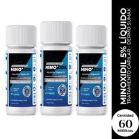 Minoxidil Líquido 60ml  3 Unidades
