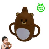 Vaso de Silicona Anti Derrame Osito Marron Para Bebe Baby Froggie