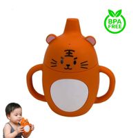 Vaso de Silicona Anti Derrame Tigre Naranja Para Bebe Baby Froggie