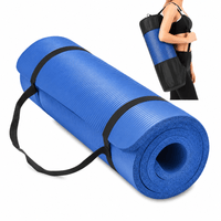 Colchoneta Mat Yoga 15 Mm Calidad A1 + Sujetador + Bolso BLUE