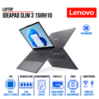 LAPTOP LENOVO IDEAPAD SLIM 3 15.3"" WUXGA IPS TOUCH SCREEN CORE I5-13420H 8GB DDR5 512GB SSD SIN SIST