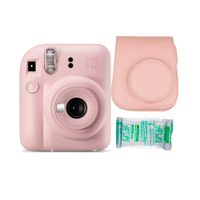 Camara  Fujifilm Instax Mini 12 Rosado Flor+Estuche Rosado+Pelix10