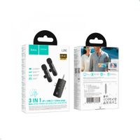 Micrófono Inalámbrico Hoco L20c 3 En 1 Dual Tipo C 3.5