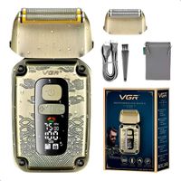 Afeitadora Eléctrica Trimmer Vgr V-337 Metal 7500 Rpm Ipx6