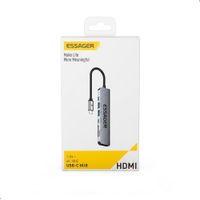 Hub Usb-c Essager 7 En 1 Hdmi 4k 30hz Alta Velocidad