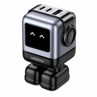 Cargador Ugreen CD361 Robot 65W GaN USB C USB A Negro