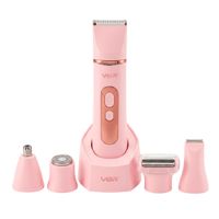 VGR V-763 Depiladora 5 En 1 Recargable Rosada USB Mujer