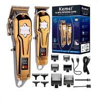 Maquina Corte Cabello Combo Kemei Patillera Inalambrica
