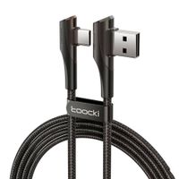 Cable Toocki USB A a USB Tipo C 3A 90 Grados Carga Rápida