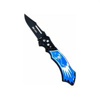 Navaja Automática Táctica K860 Azul Con Escorpión 23cm