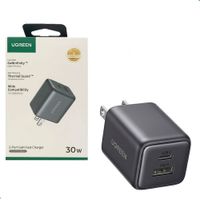Cargador Ugreen X516 GaN 30W USB C USB A Carga Rápida