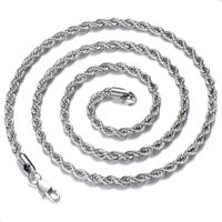 Collar Cadena Tipo Cordon Elegante De Acero Inoxidable 60cm