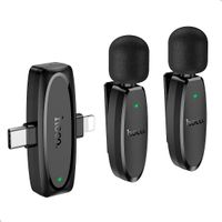 Micrófono Hoco L15 Dual Mic Para Celular Tipo C Y Lightning