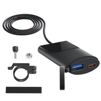 Cargador Moto Motocicleta Carga Rapida Tipo C Y Usb