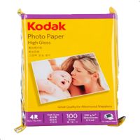 Papel Fotográfico Kodak 4r 10x15cm 230g Alto Brillo X100 Und