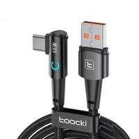 Cable Toocki USB A a USB C 3m 100W Codo 90 Grados Rápido