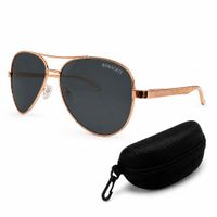 Lentes de Sol Romaceti 234P Negro Dorado UV400 Unisex