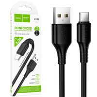 Hoco X120 Cable USB A a Tipo C 1M 3A Carga Rápida Negro
