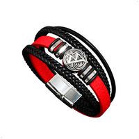 Pulsera Brazalete Moda Hombre Cuero Genuino Vintage