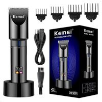 Kemei Km-3293 Cortadora De Pelo Con Clipper Base Recargable