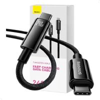 Cable Carga Rapida Baseus 240w Usb Tipo C A C De 2 Metros Negro