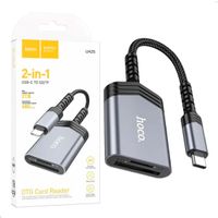 Lector De Tarjetas Hoco Ua25 Usb-c A Sd Tf Otg 2tb 480mbps
